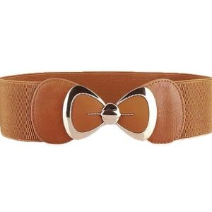 Elegant Brown Bow Belt